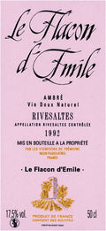 Cellier de Trémoine Rivesaltes Tuilé Flacon d'Emile 1992