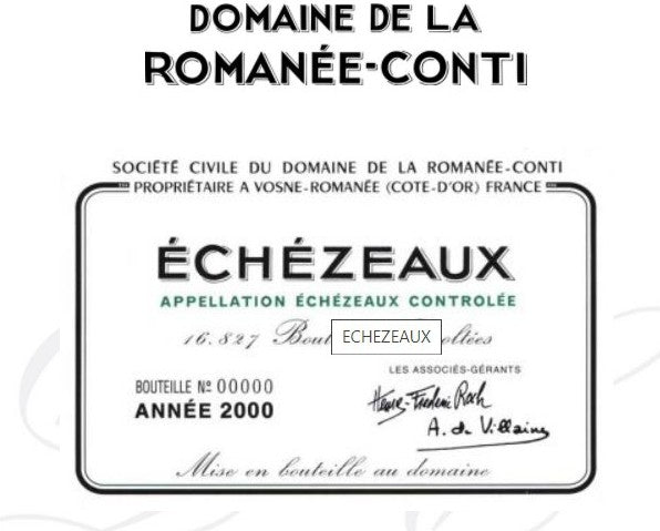 Domaine de la Romanée conti Echezeaux grand cru 2017