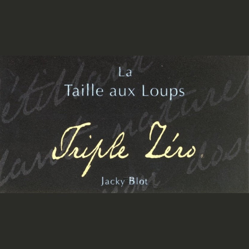 La Taille aux Loups Montlouis brut nature Triple Zéro